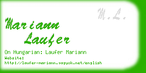 mariann laufer business card